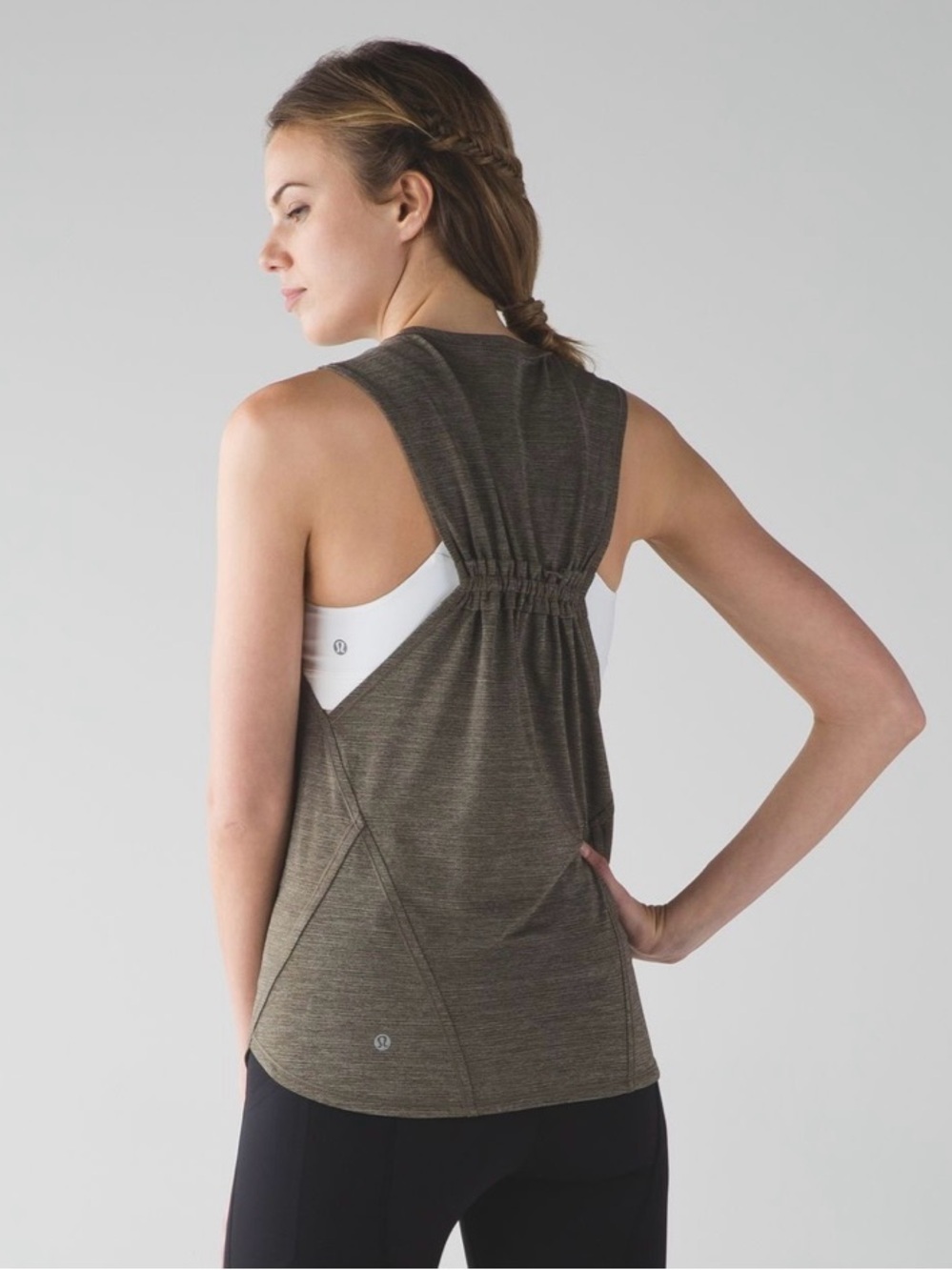 lululemon athletica Olive Green Gathered-Back Tank